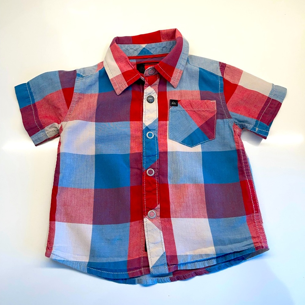 Infants Quicksilver plaid button down sz 12mo